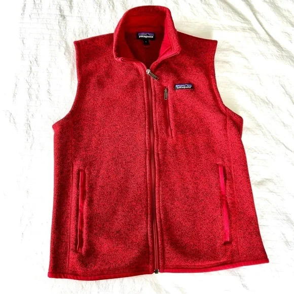Patagonia Better Sweater Vest Red Full Zip Men's size Small Unisex - Picture 6 of 14